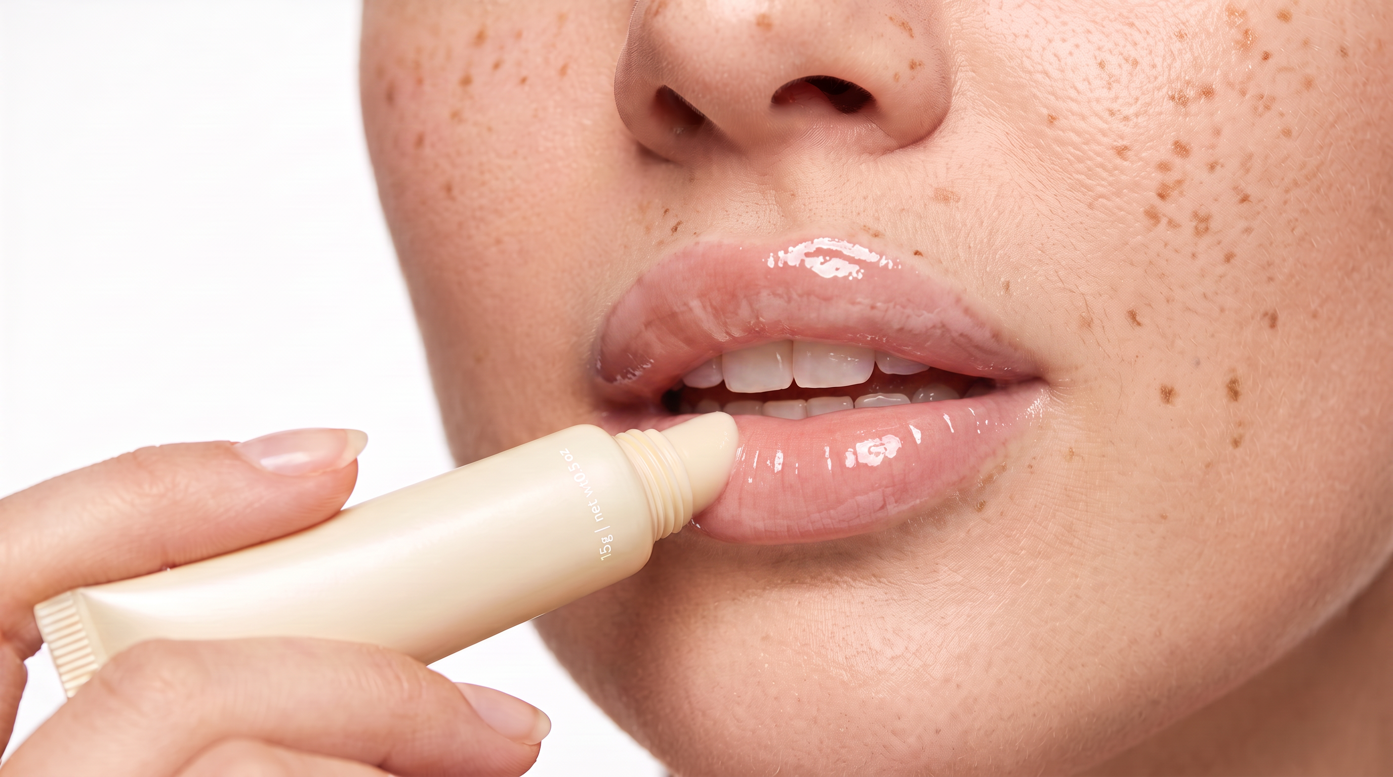 Peptide Lip Treatment - Pineapple applied